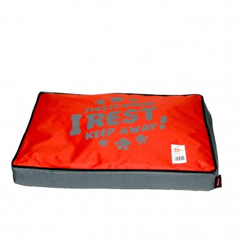 PET CUSHION RED-GREY S 60x45x8cm