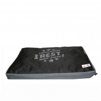 PET CUSHION BLACK-GREY XL 120x80x8cm