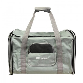 PET BAG OXFORD GREY w POCKET 48x28x32cm