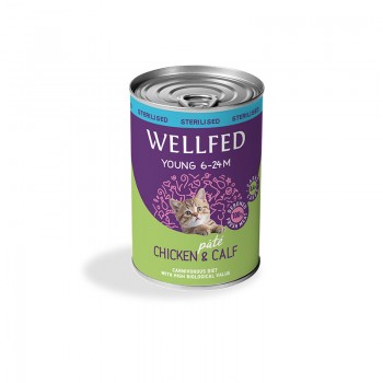 WELLFED YOUNG-STERIL Chicken & Calf 400gr