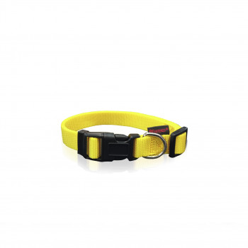 DOG COLLAR PLAIN YELLOW L 2.5 X 47-70CM