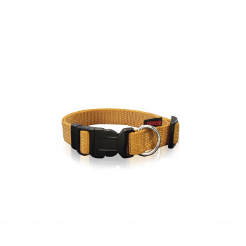 DOG COLLAR PLAIN GOLD M  2 X 32-50CM