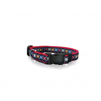 DOG COLLAR ROMB BLUE XS 1.5 X 19-33CM