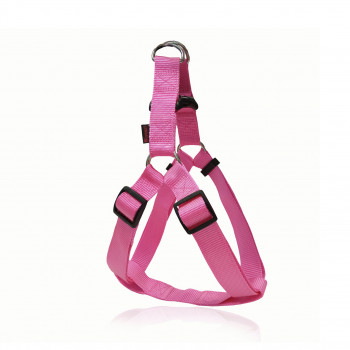 DOG HARNESS A PLAIN HOT PINK S 1.5 X 35-50CM