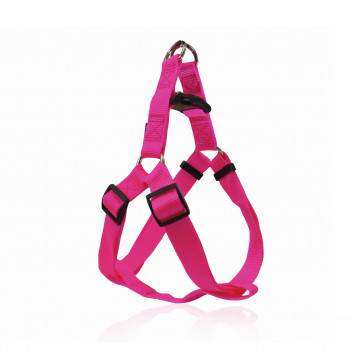 DOG HARNESS A PLAIN F.PINK XS 1 X 26-40CM