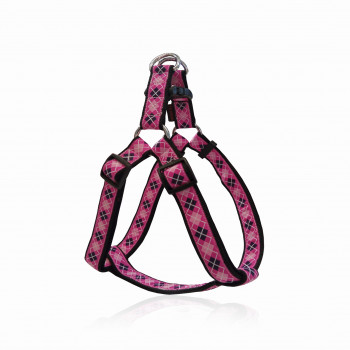 DOG HARNESS A ROMB PINK L  2.5 X 56-88CM