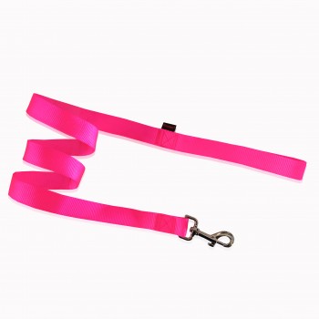 DOG LEASH PLAIN FL.PINK L 2.5 X 120CM