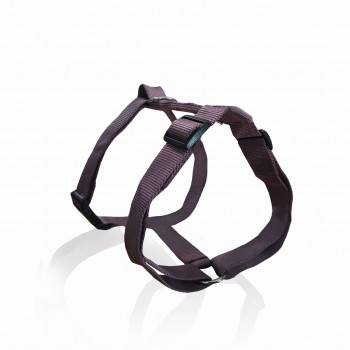 DOG HARNESS B PLAIN CHOCO M   2 X 40-60CM