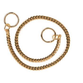 FLAT BRASS SNAKE CHAIN GOLD 7.5 mm X 45 cm