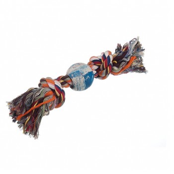 ROPE COTTON TOY KNOT 30cm WITH RUBBER BALL 2cm 150gr.