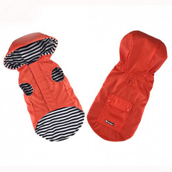 RAINCOAT W STRIPE LINING RED M  31 cm