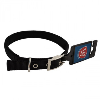 SOFT DOG COLLAR 1,5x40cm METAL BUCKLE RED BLUE BLACK