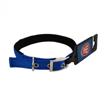 SOFT DOG COLLAR 2.0x50cm METAL BUCKLE RED BLUE BLACK